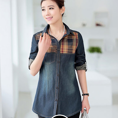 baju atasan Denim Jeans Wanita Lengan Pendek Branded baju atasan Denim Jeans Wanita Lengan Pendek Branded