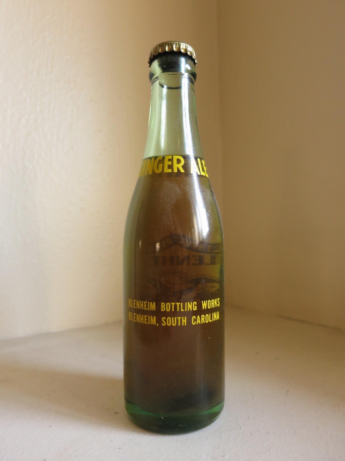 Good Old Blenheim Ginger Blog Post 1965 6 1/2 oz Vintage Ginger Ale Bottle