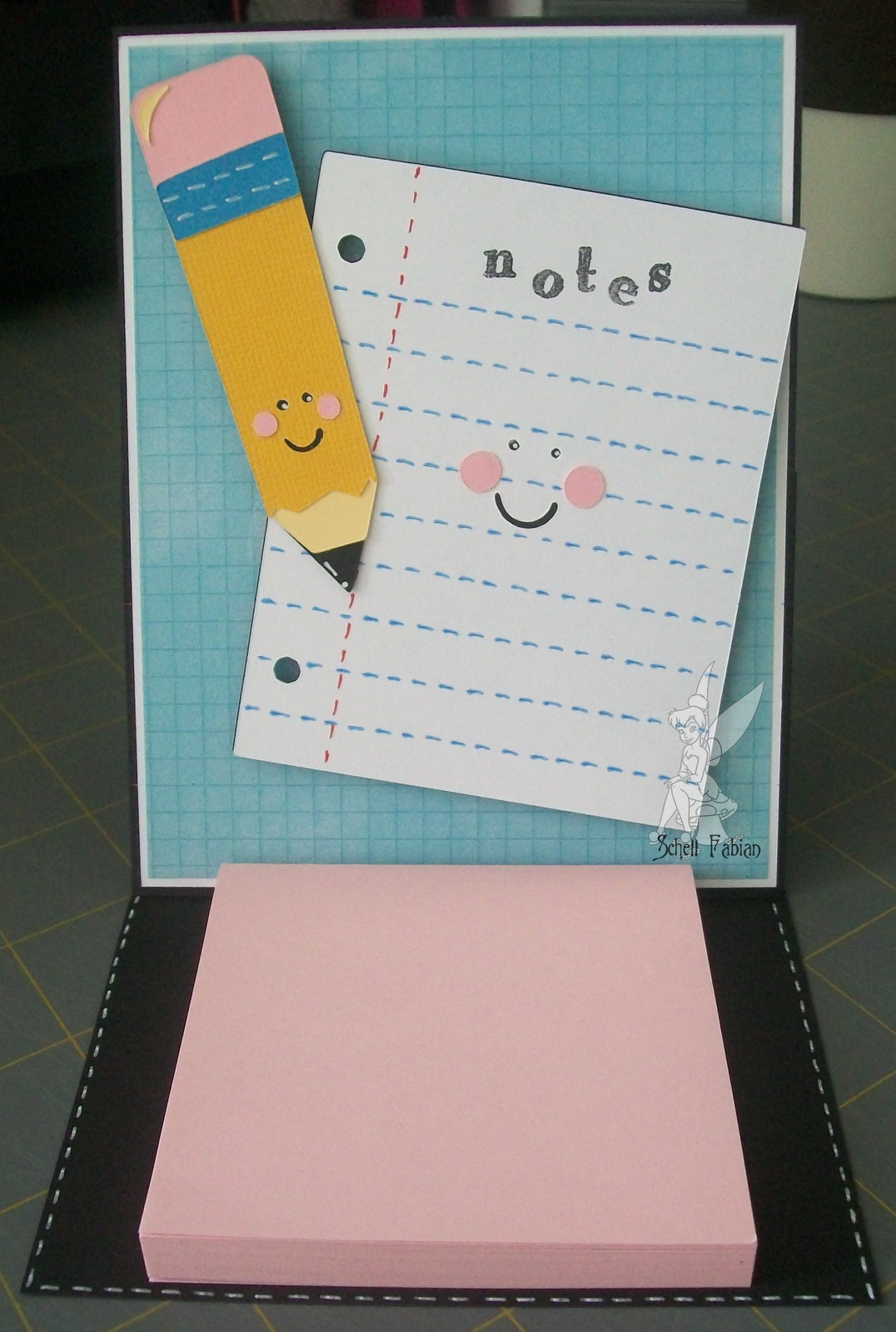 Schell's Craft Corner Easel Card Post It Note Holder