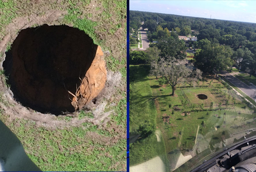 INCREDIBLE!!! Sinkhole Reappears at Site of Hole That Swallowed Seffner