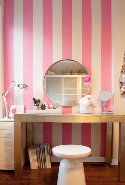 10 Rooms how to incorporate bright pink paint into a girl's room