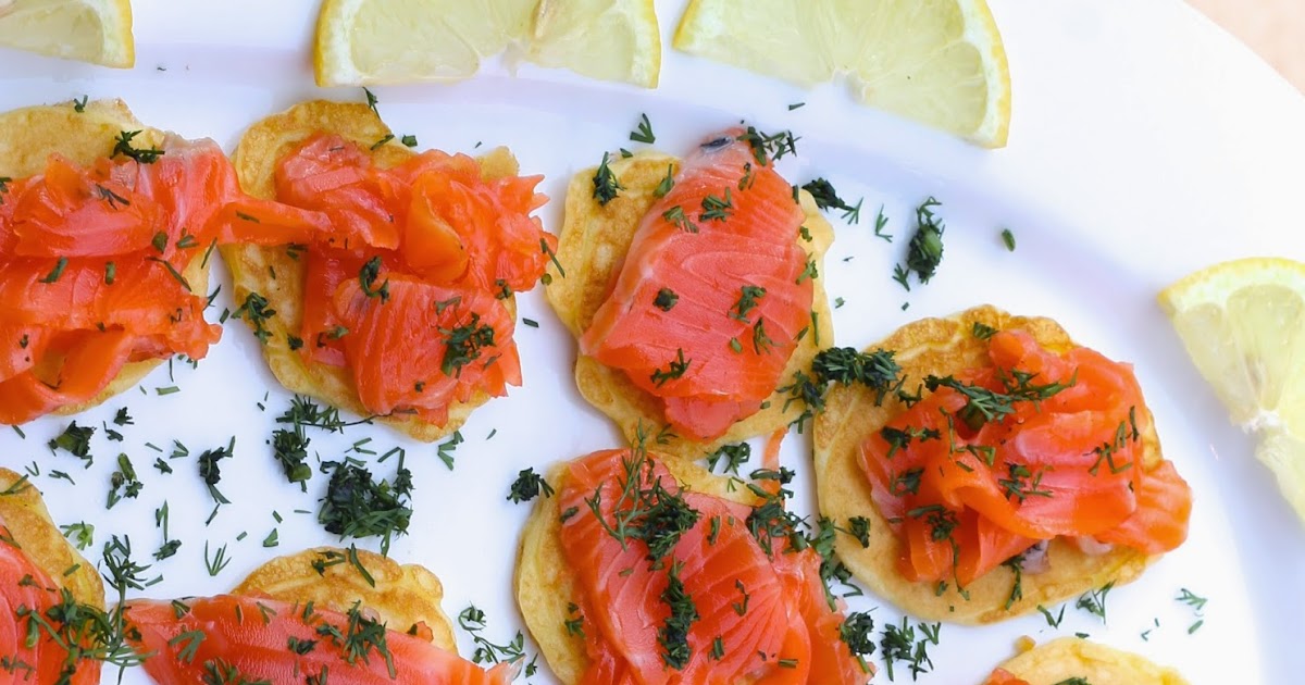 Saffron & Sun Cured Salmon (Gravlax) with Blinis