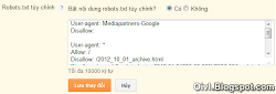 Tối ưu ROBOTS.TXT cho Blogger