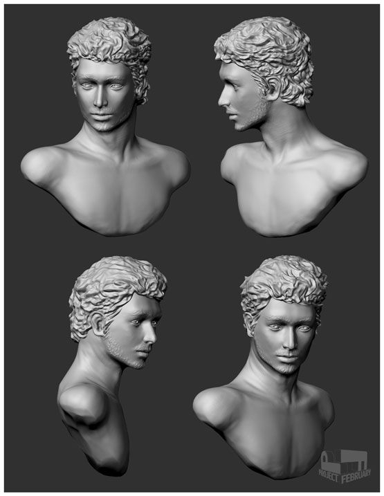 Project February: Male Bust Sculpture