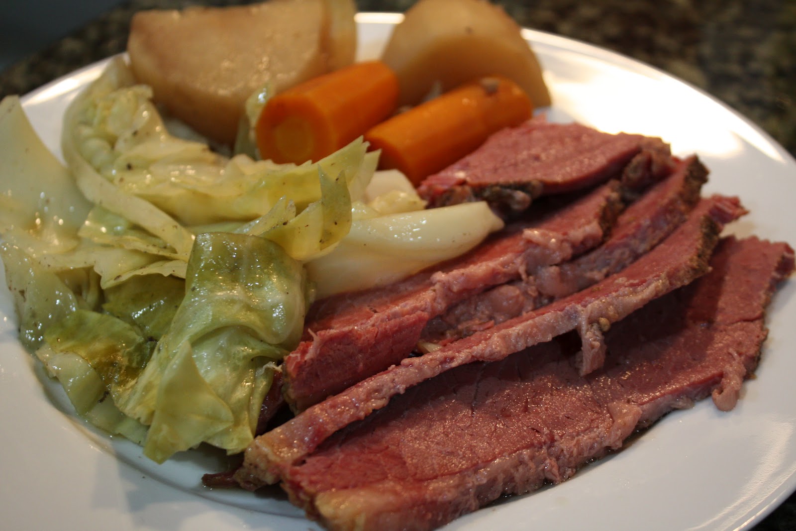 Playing Chef Happy St. Patty's Day Corned Beef & Cabbage (in a crock