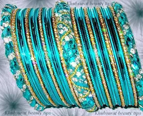 Stylish bangles in blue color Stylish bangles in blue color