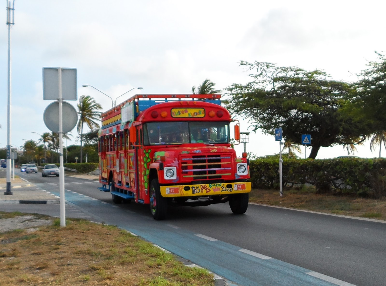 “To travel is to live.” Hans Christian Kukoo Kunuku Party bus in Aruba