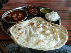 Crab curry Thali at " Baithak Family Restaurant " on Satara Highway.