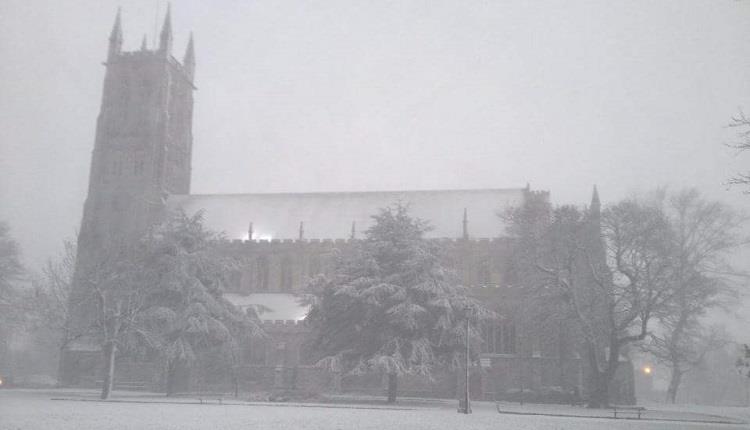 St. Mary's in the snow