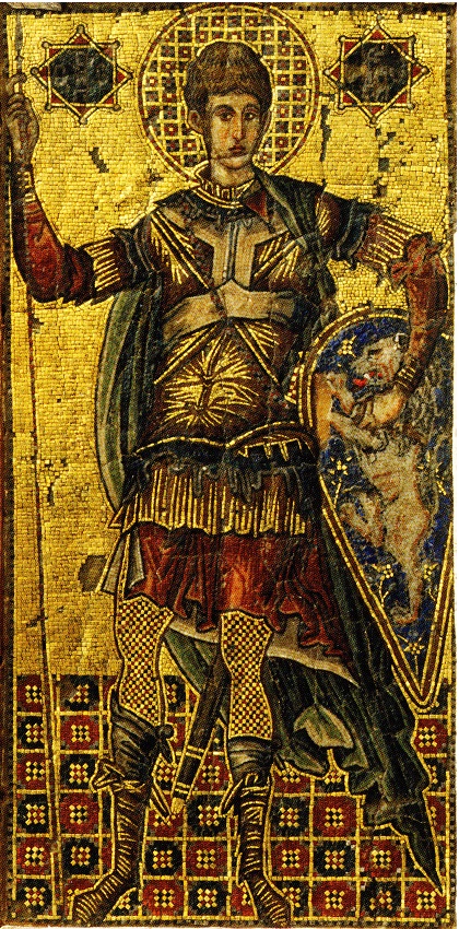 Η εικόνα του Αγίου Δημητρίου από το Σασοφεράτο της Ιταλίας.