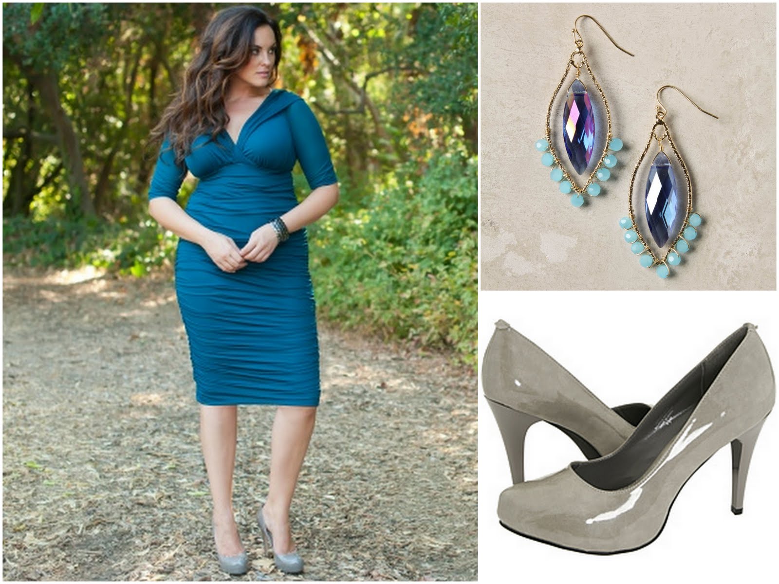 Grey Patent Pumps