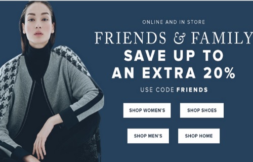 Hudson's Bay Friends & Family Extra 20% off Promo Code
