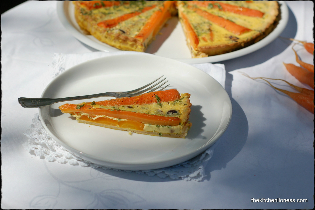 The Kitchen Lioness Spring Carrot Quiche Frühlingsmöhren Quiche