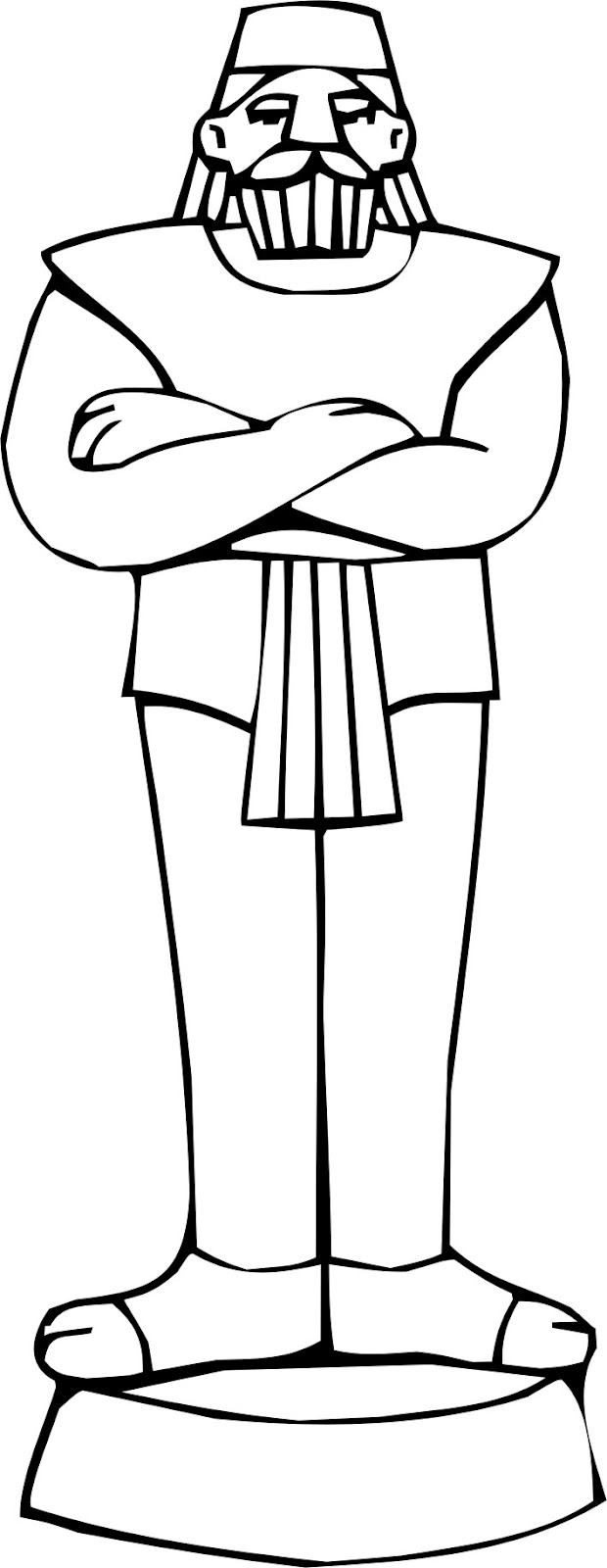 King Nebuchadnezzar Statue Coloring Page