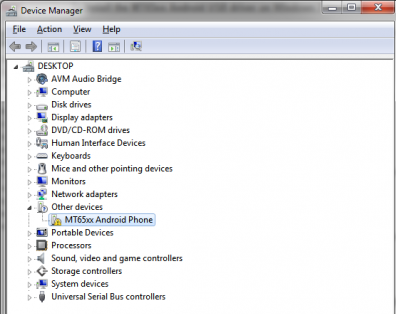   mt65xx android phone  windows 7