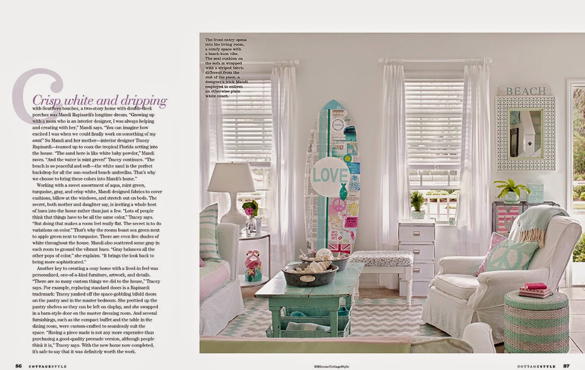 Jessica Glynn Cottage Style magazine. Fall 2014 Issue.