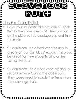 Classroom Scavenger Hunt Classroom Scavenger Hunt