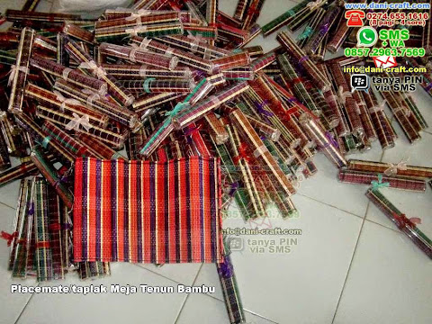 Placematetaplak Meja Tenun Bambu Bambu Lidi Solo