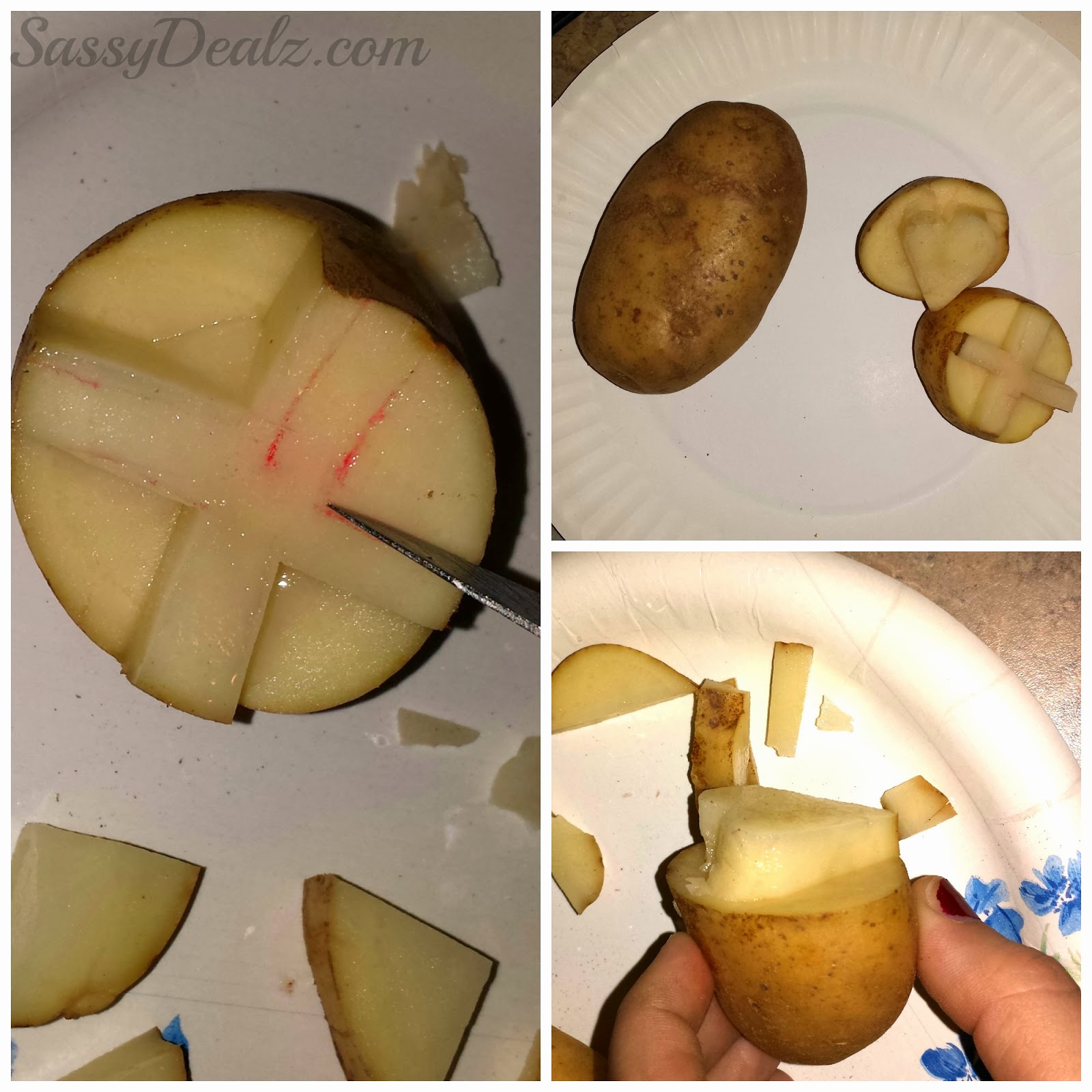 potato stamp craft for kids