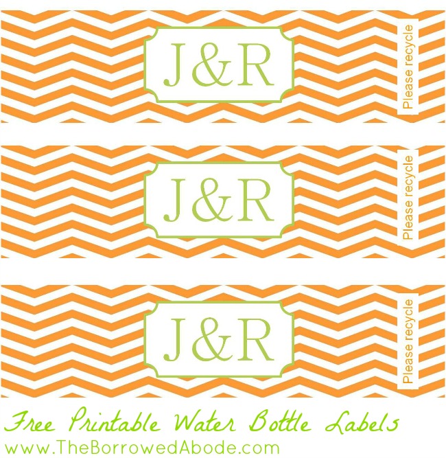 free printable water bottle labels