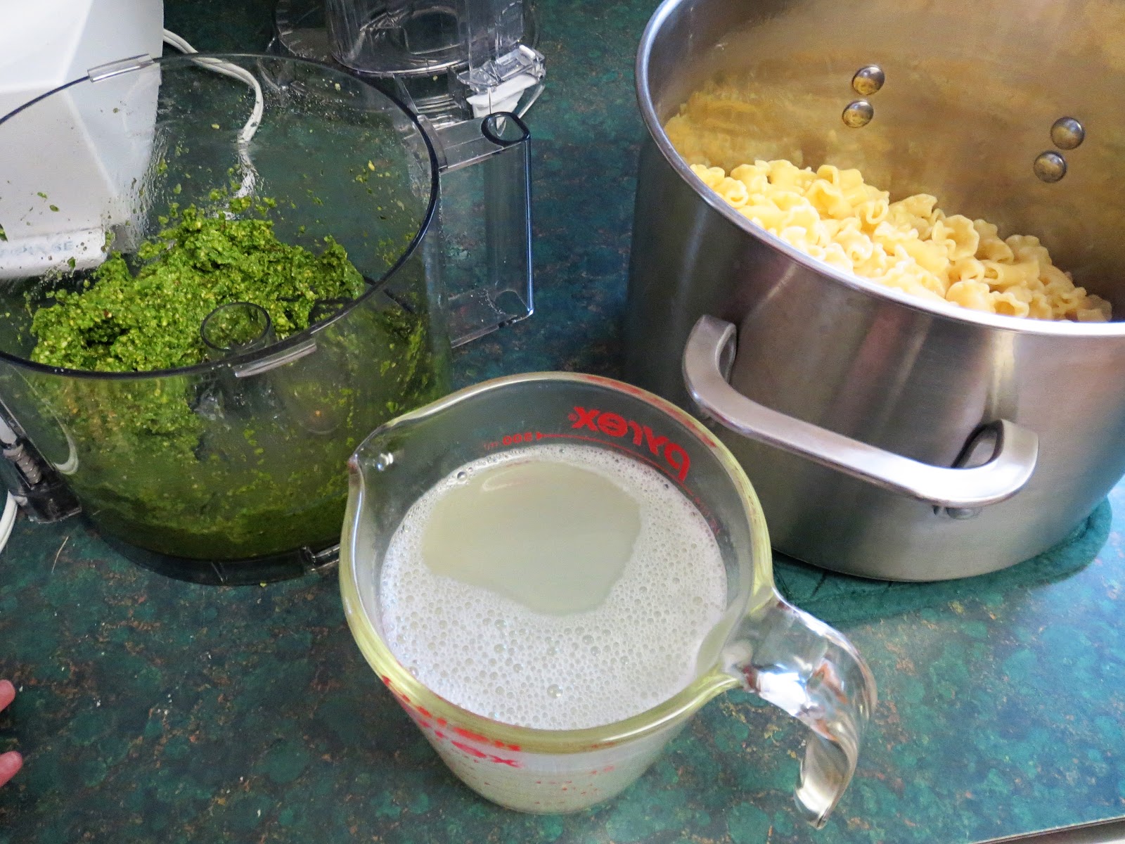 The Blue Basket Eat your greens pesto pasta