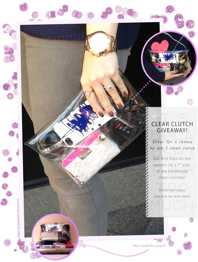 It's because I think too much Clear Envelope Clutch Giveaway