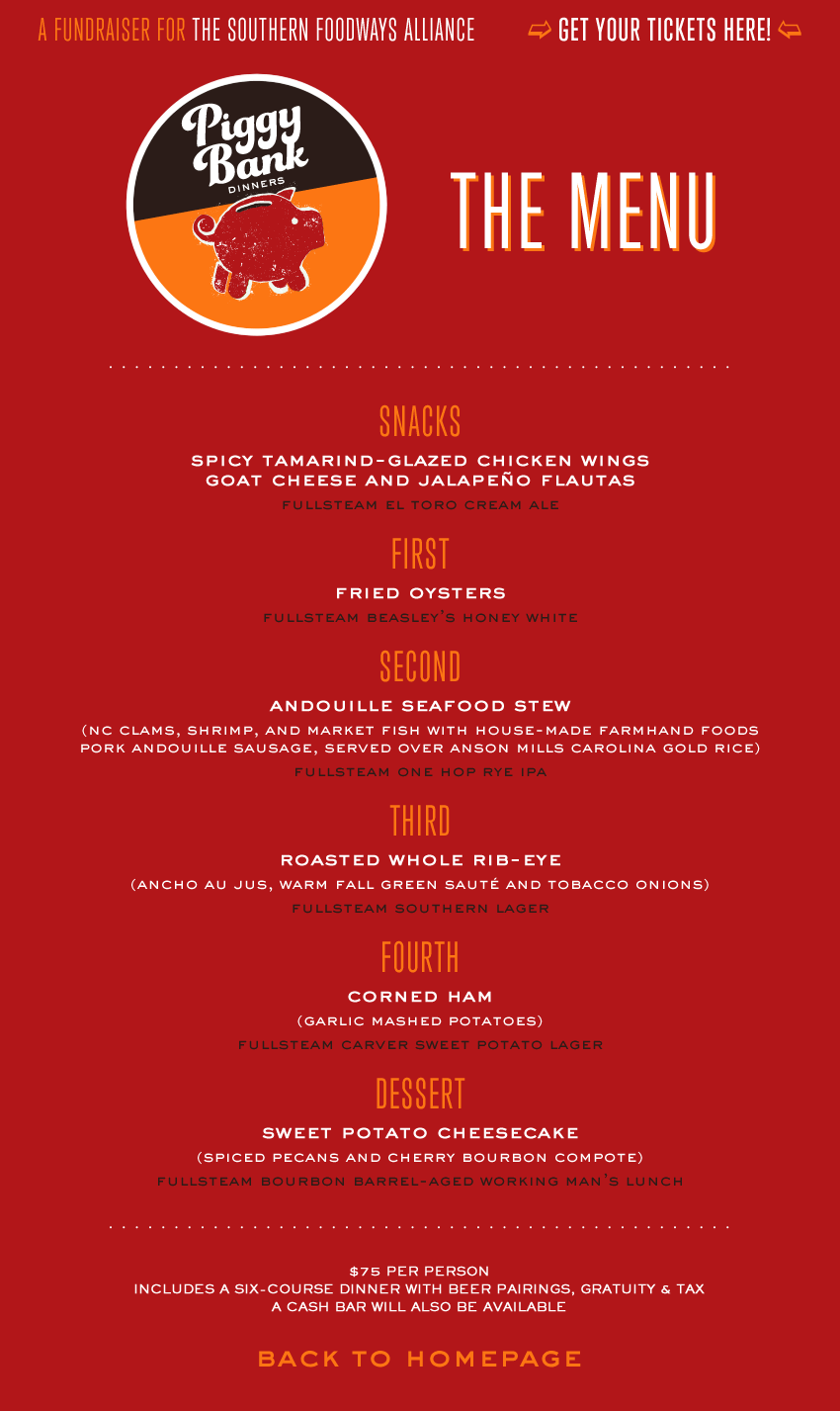 Here's What You Do Piggy Bank Dinner Sunday, November 11, 2012