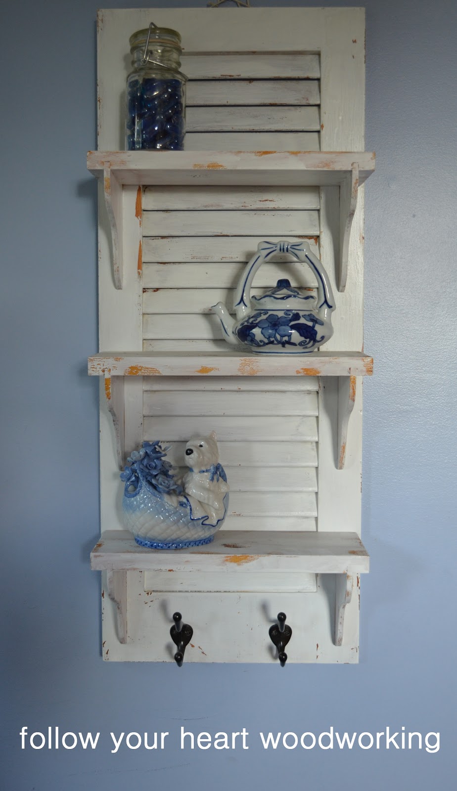 shutter diy projects follow your woodworking shutter repurposed into shelves shutter diy projects follow your woodworking shutter repurposed into shelves