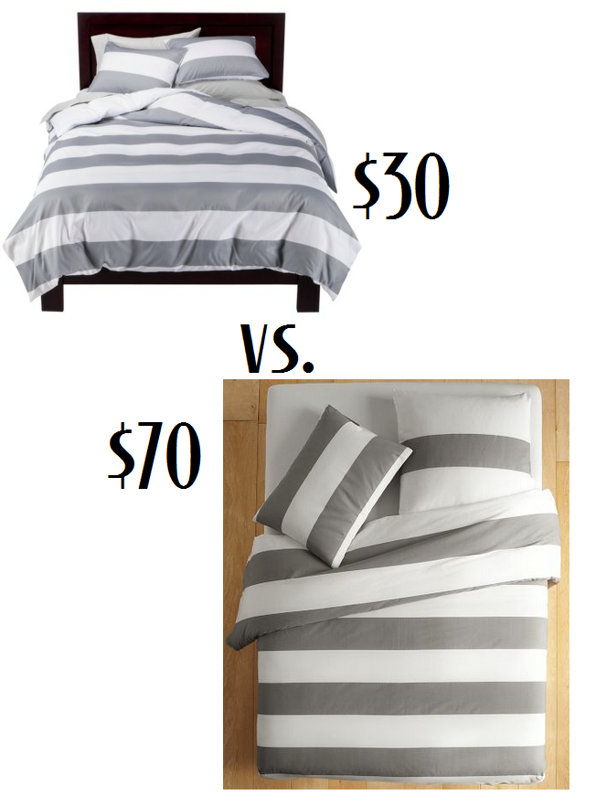 Tart House Target vs. West Elm Duvet