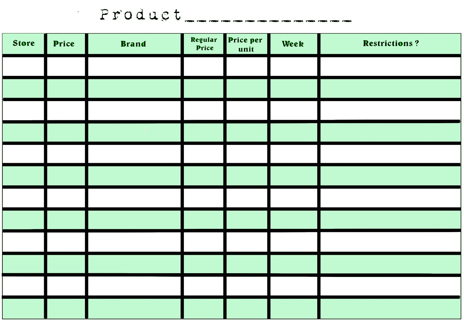grocery price book