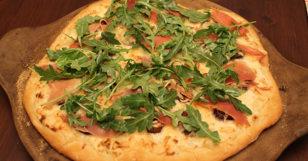 White Pizza with Lemon Arugula and Prosciutto