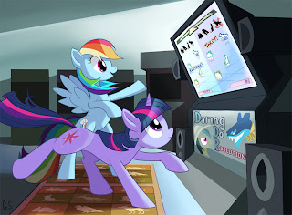 Funny pictures, videos and other media thread! - Page 11 143493+-+artist+gsphere+Daring_Do+DDR+rainbow_dash+twilight_sparkle