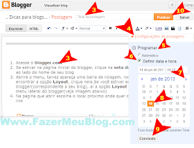 Agendar publicação de postagem no blogger como fazer para agendar e postagens do blogger na nova interface atualizada e postar em data definida