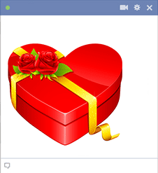 Heart-Shaped Gift Box - Sticker for Facebook