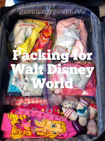packing children's clothes for Walt Disney World