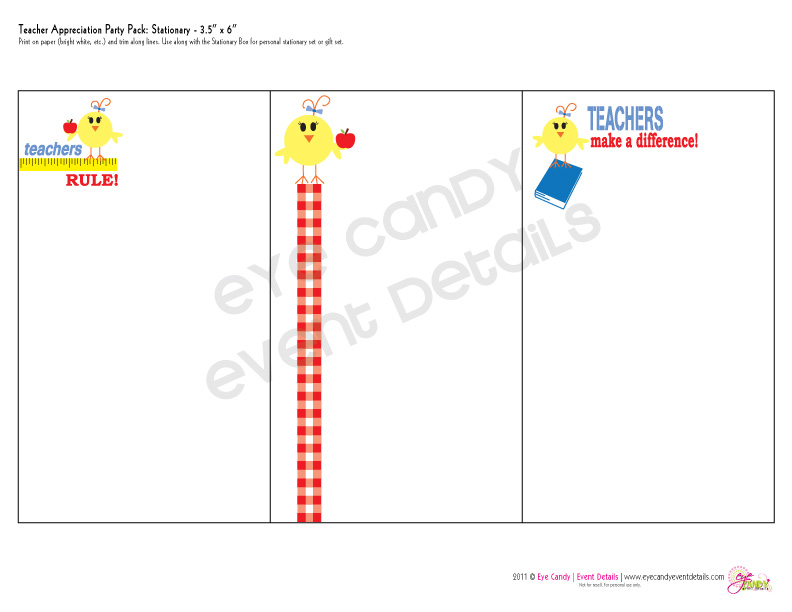 Eye Candy Creative Studio {DEBUT} Teacher Appreciation Stationery Gift