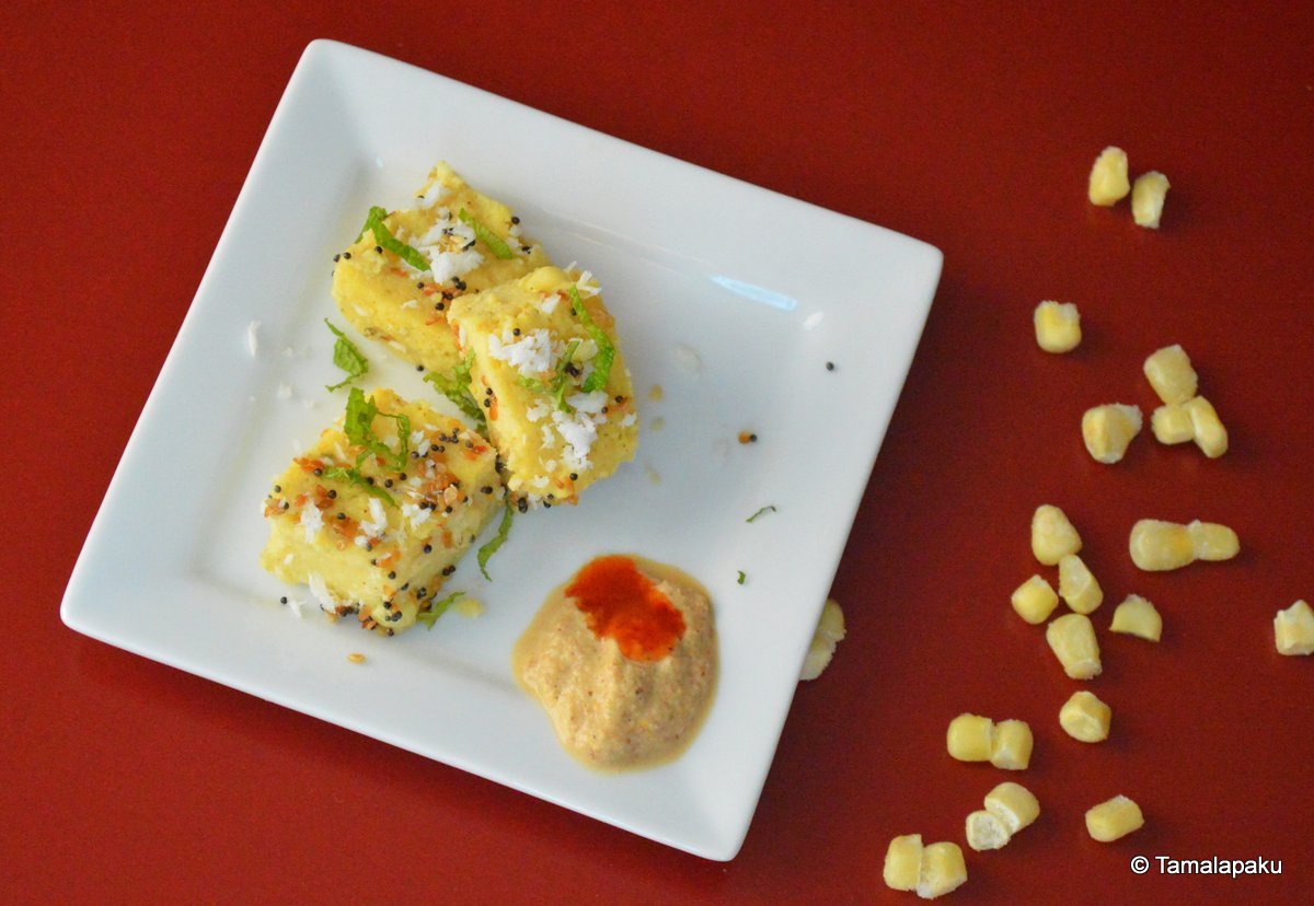 Corn Flour Dhokla Tamalapaku
