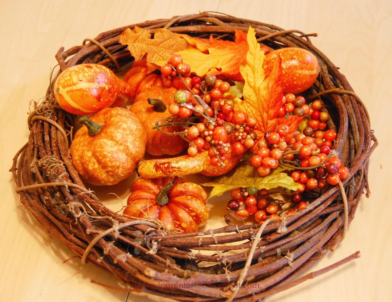 Hooked on Pinterest Last Minute Fall Wreath