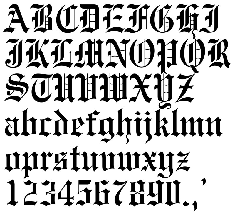 Tato Alfabet Keren | sejarah font artikel keren Tato Alfabet Keren | sejarah font artikel keren