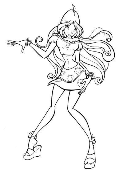 Winx Club Coloring Pages To Girls