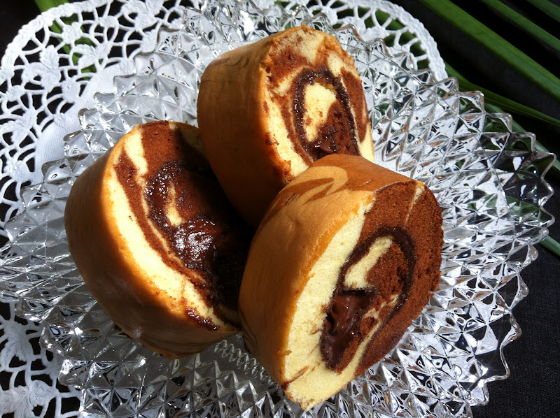 Marble Swiss Roll Cake Kek Gulung Marble