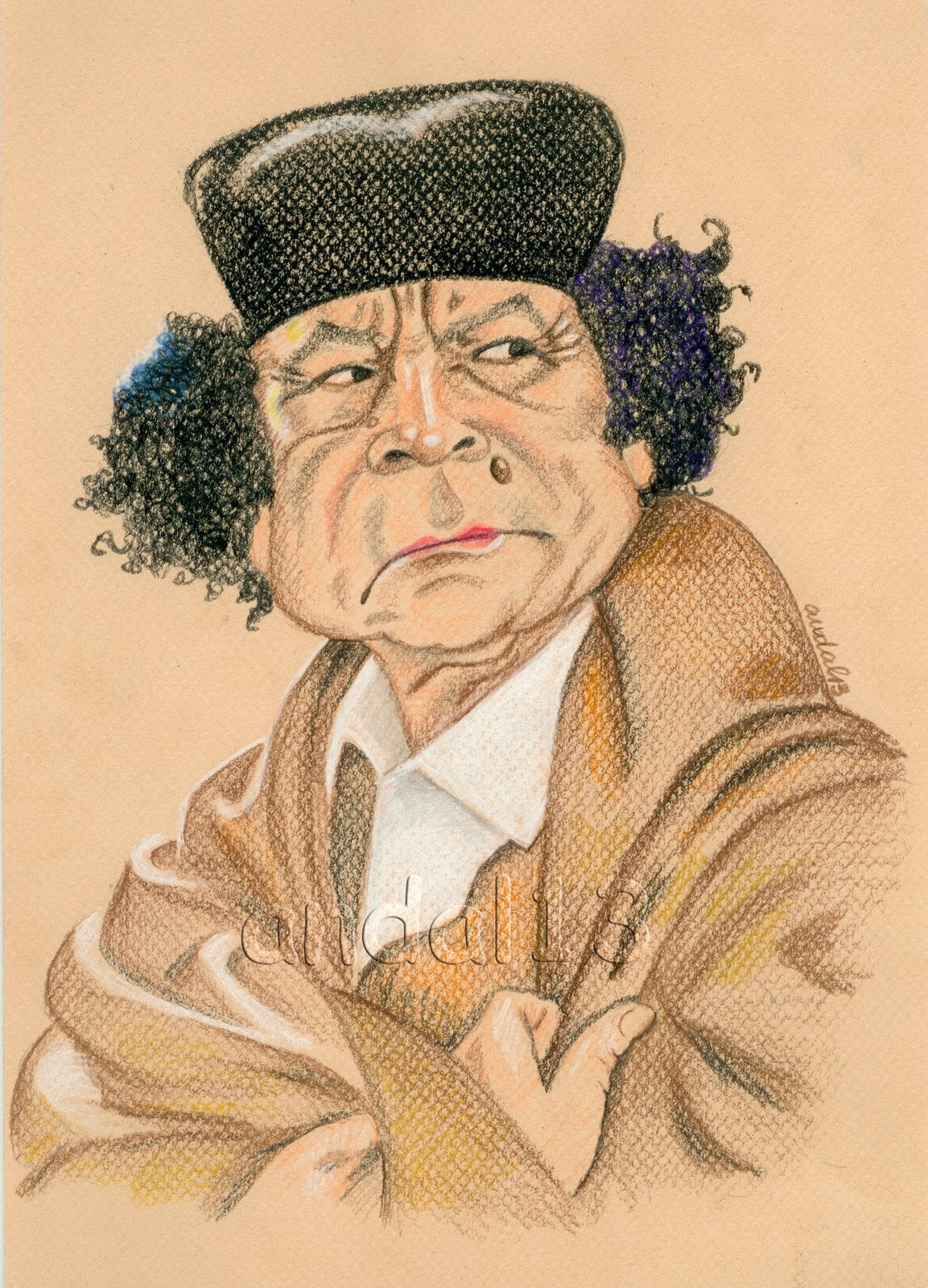 Muammar Gaddafi Caricature