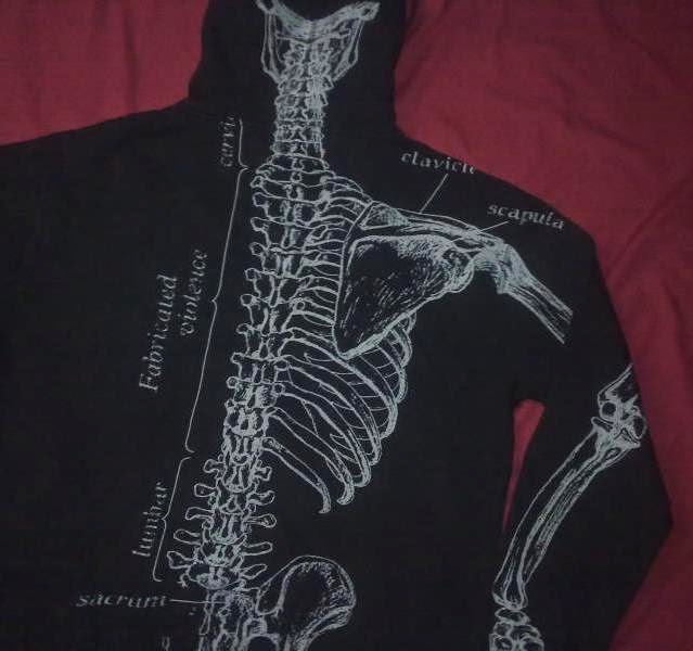iron fist skeleton hoodie