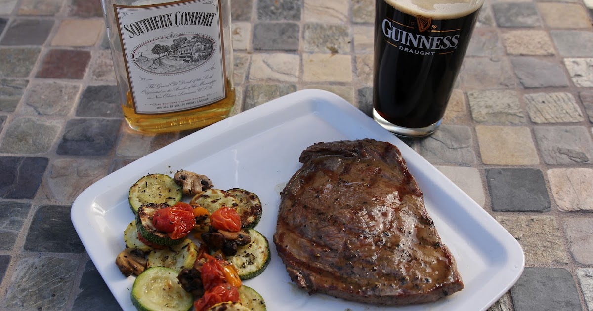 Crostini and Chianti Steak with Southern Comfort Sauce