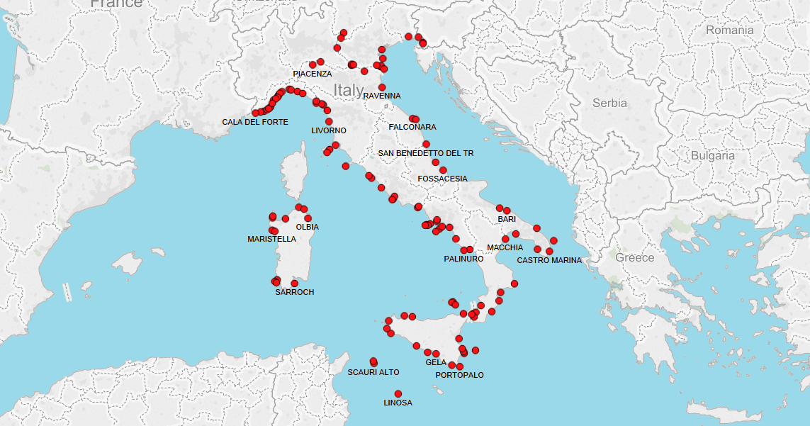SEA PORTS in ITALY Marine Vessel Traffic