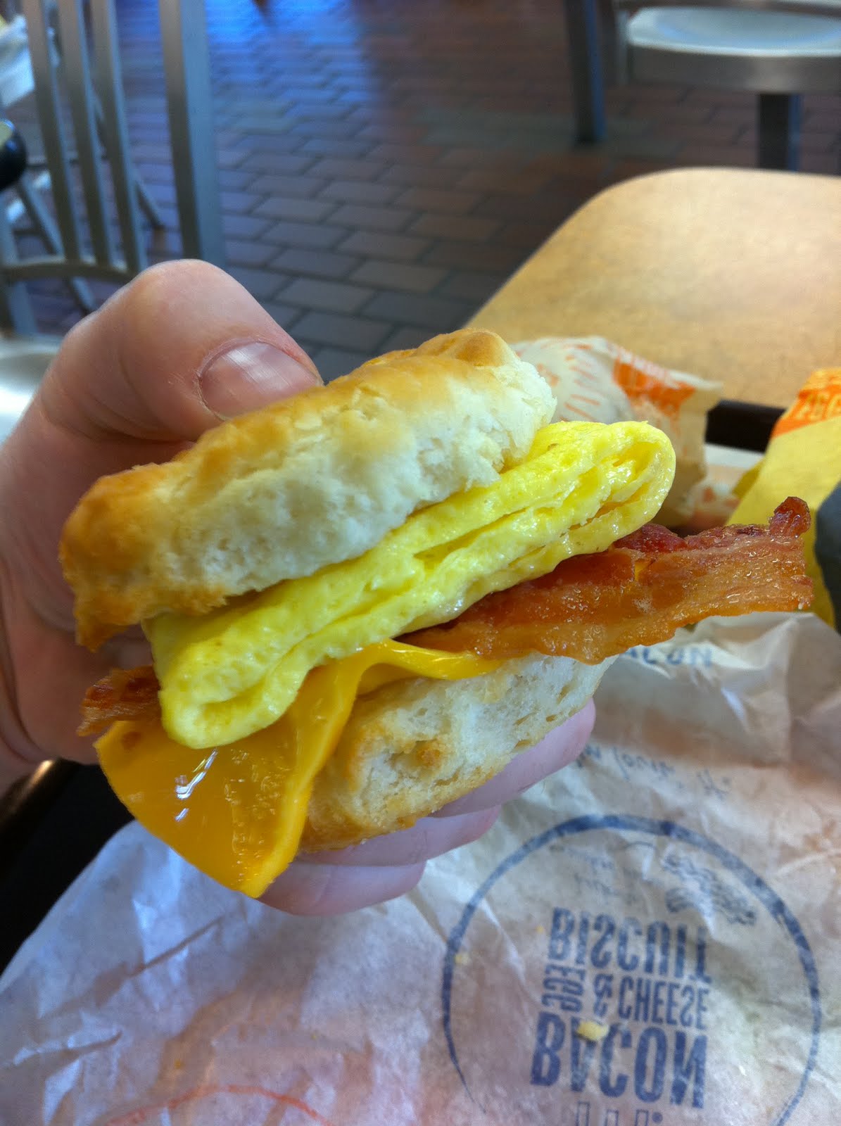 McDonald's Egg McMuffin, Bacon Egg and Cheese, and Sausage McGriddle