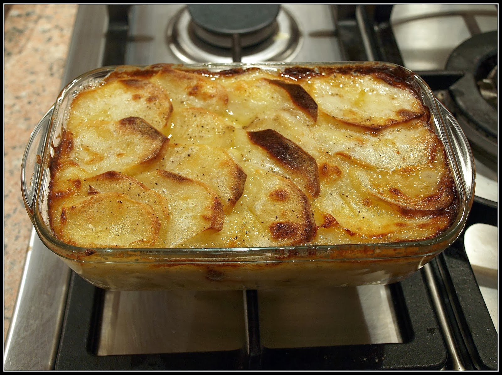 Mark's Veg Plot Potato, Leek and Bacon gratin