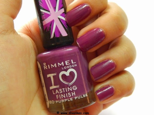 Rimmel London I Love Lasting Finish Nail Polish Purple Pulse Review | Diva  Likes