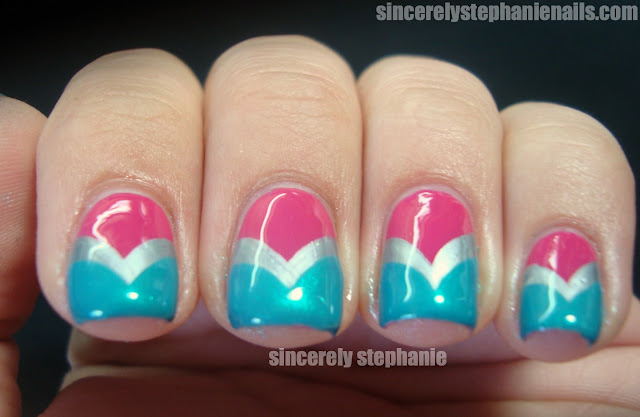 fishtail chevron nail art