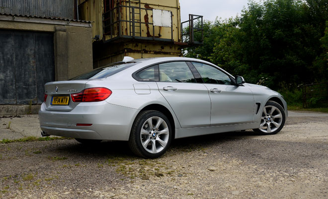 BMW 4-Series Gran Coupe rear side view